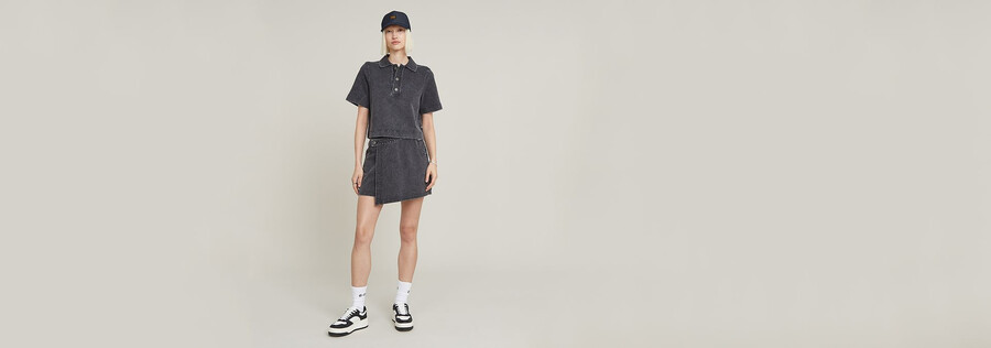 overdyed sweat skort