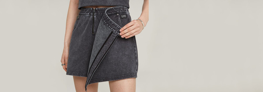 overdyed sweat skort