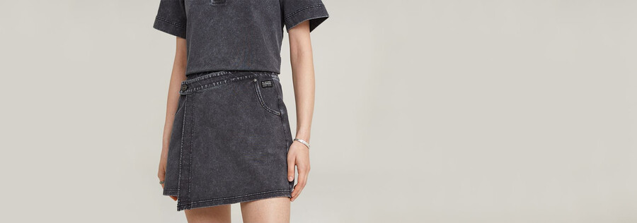 overdyed sweat skort