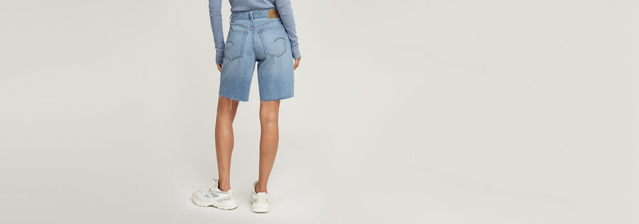 viktoria bermuda shorts raw edge