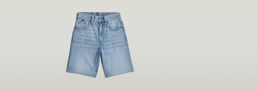 viktoria bermuda shorts raw edge