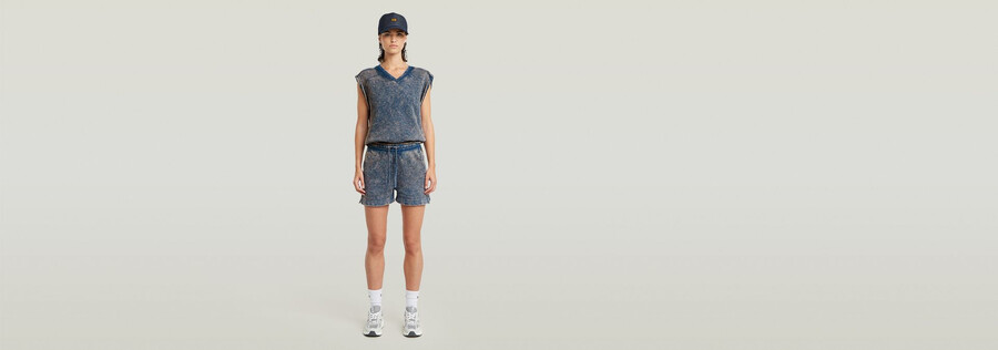 overdyed sweat shorts