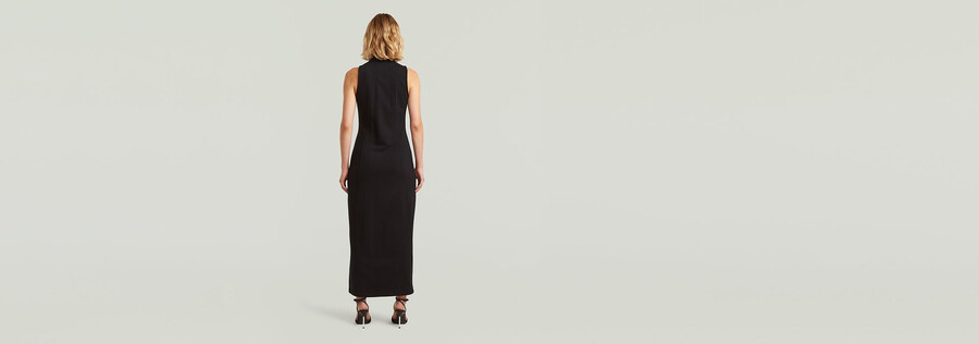 slim full zip dress