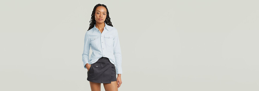 slim western shirt