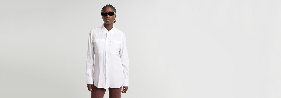 slim pocket shirt