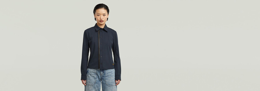 zip slim shirt