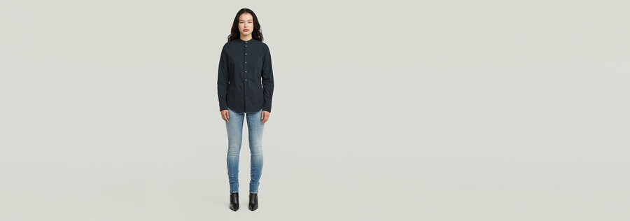 slim poplin long sleeve shirt