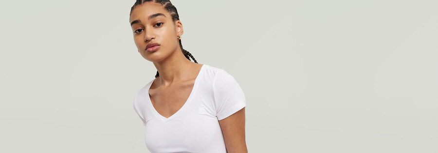 base v-neck cap top