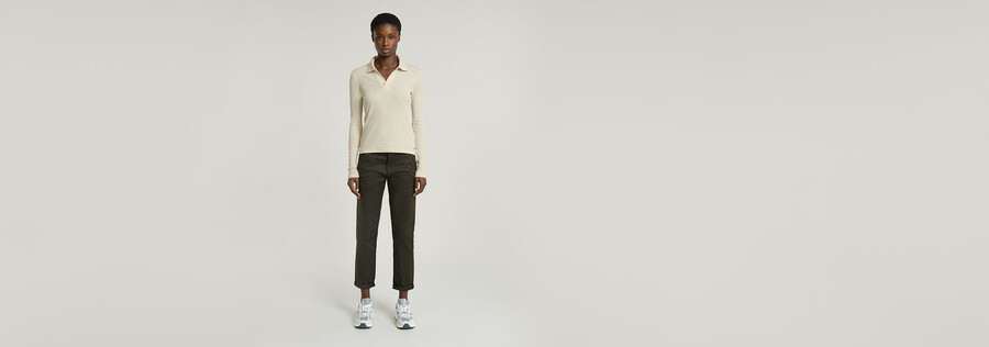 ribbed slim polo