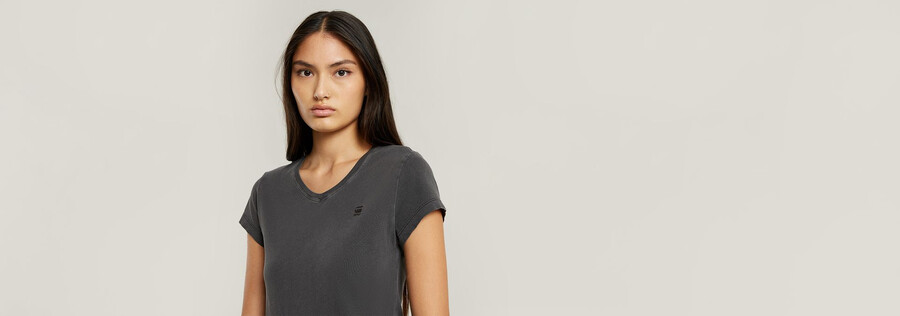 overdyed eyben slim v-neck top 2.0