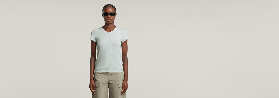 overdyed eyben slim v-neck top