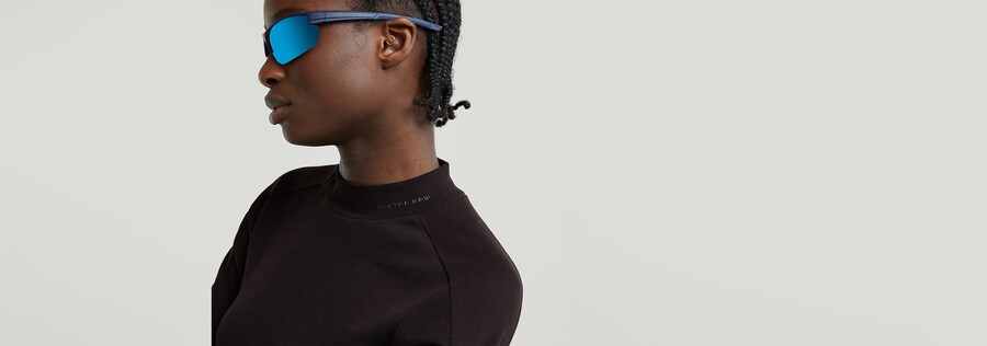 slim rib mock top