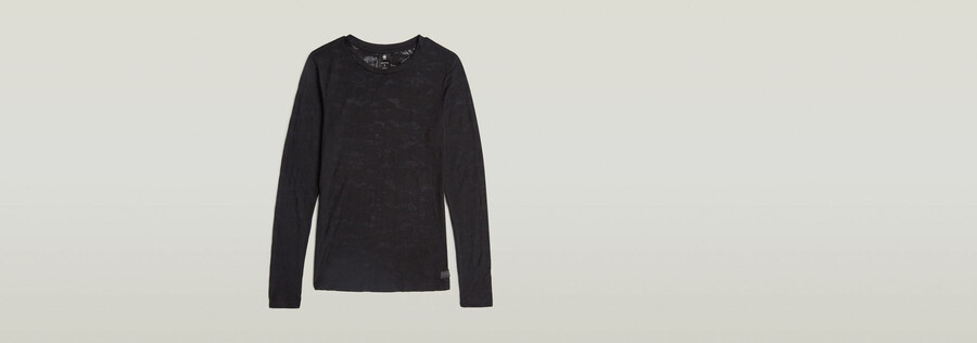 fine lace aop slim top