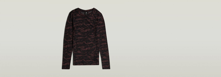 fine lace aop slim top