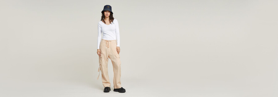 slim rib v-neck top