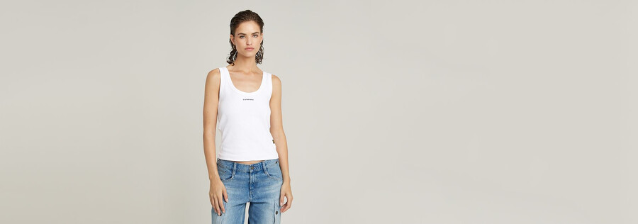 slim rib tank top