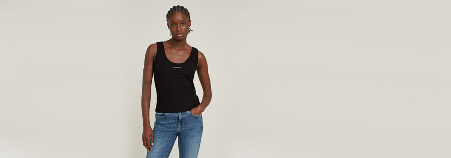 slim rib tank top