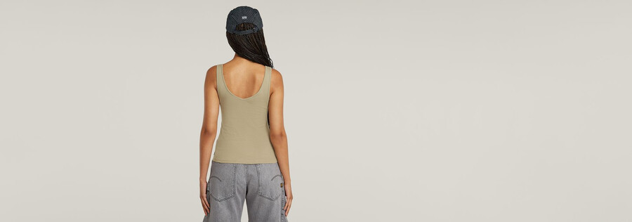 asymmetrical zip slim tank top