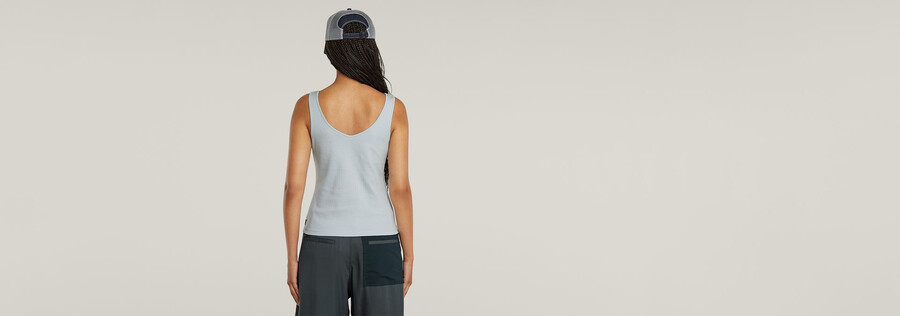asymmetrical zip slim tank top