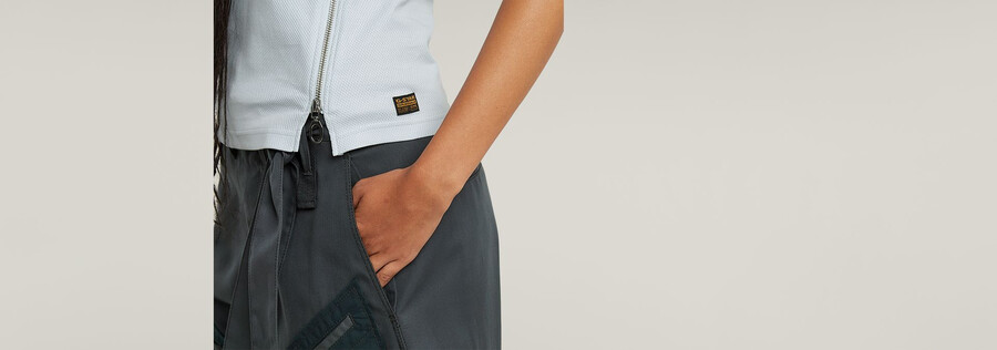 asymmetrical zip slim tank top