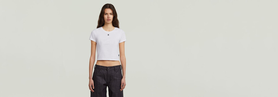 cropped mini slim top