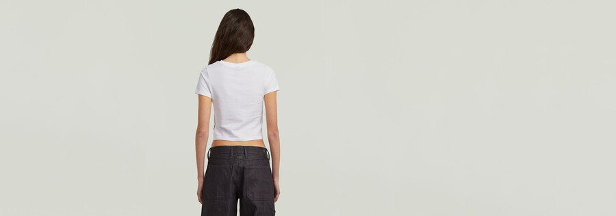 cropped mini slim top