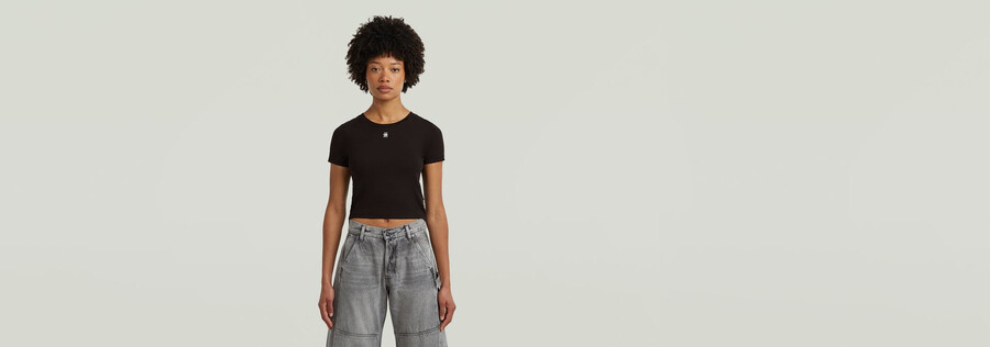 cropped mini slim top