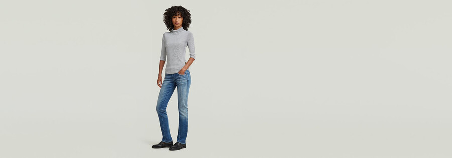 striped slim mock t-shirt