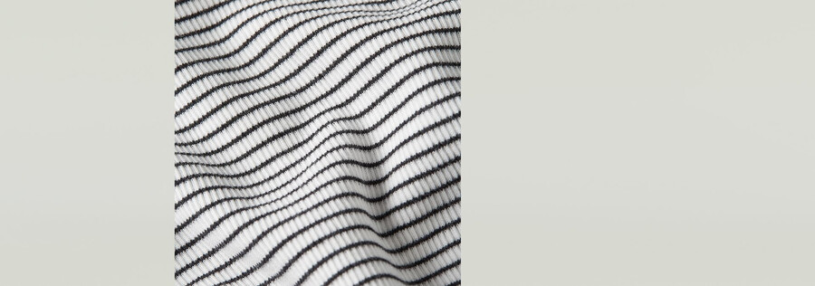 striped slim mock t-shirt