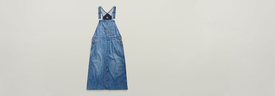 midi dungaree dress