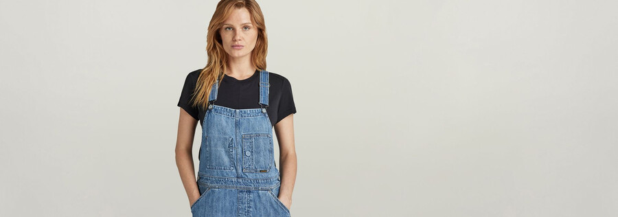 midi dungaree dress