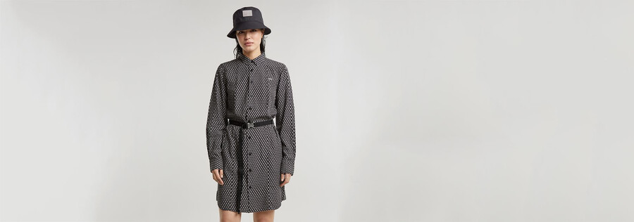 belted shirt dress