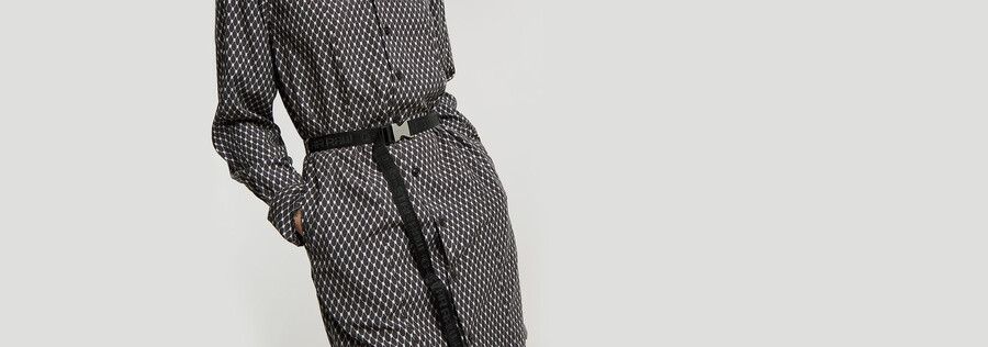 belted shirt dress
