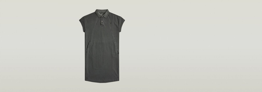 seam detail polo dress