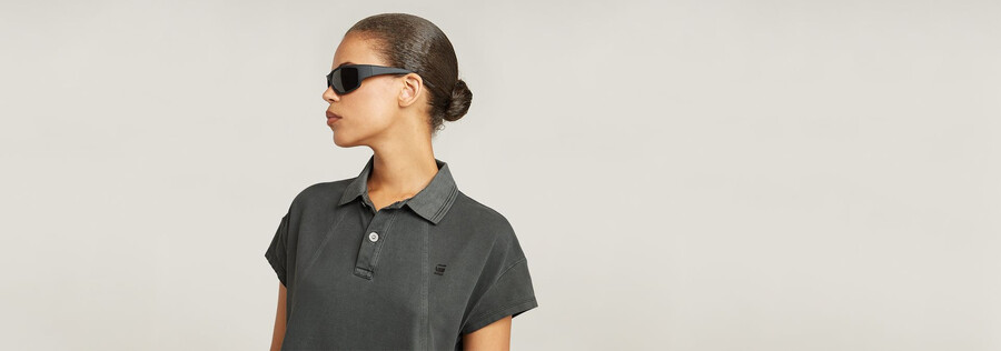 seam detail polo dress