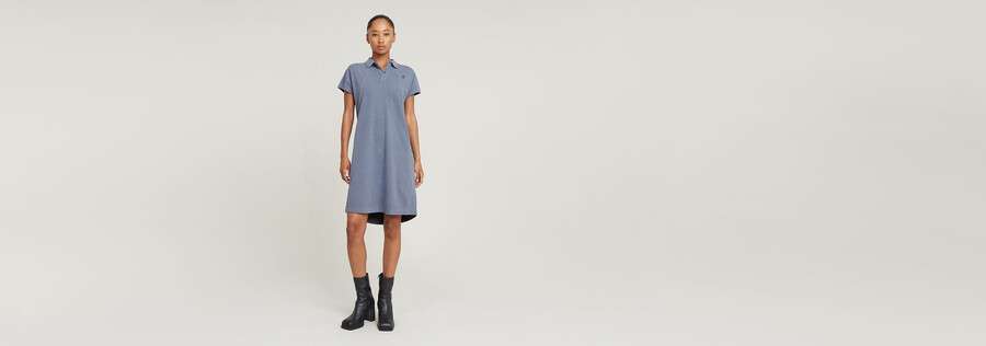 seam detail polo dress