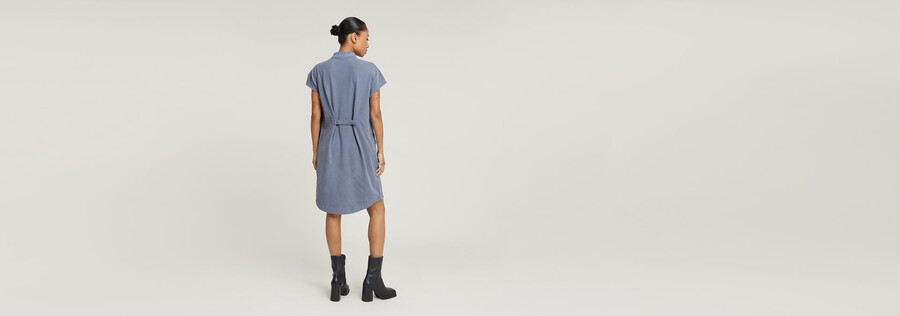 seam detail polo dress
