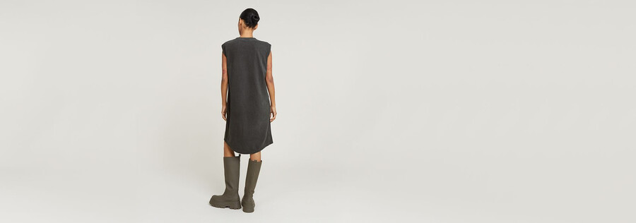 seam detail overdyed loose dress