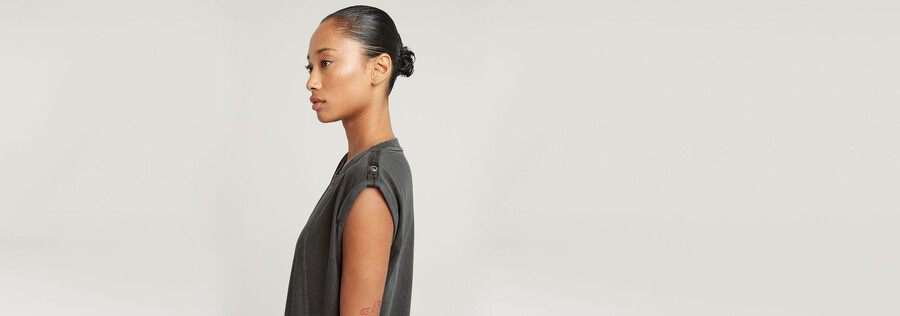 seam detail overdyed loose dress