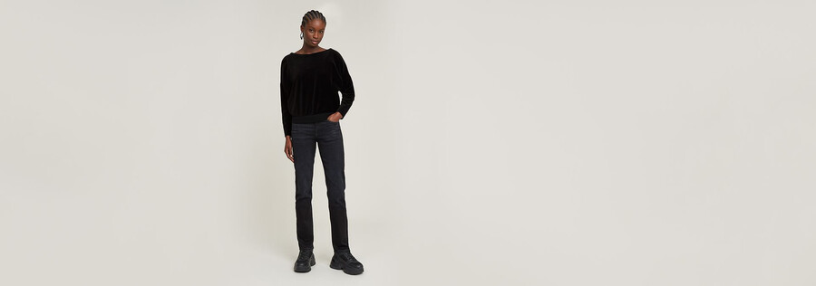 strace straight jeans