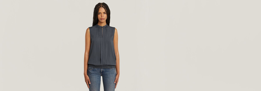 stand up collar top