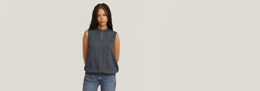 stand up collar top