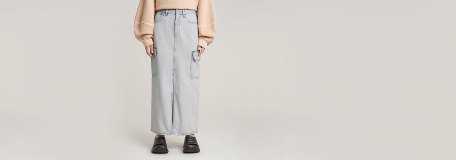 viktoria long cargo skirt