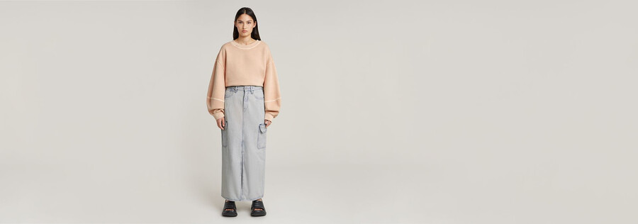 viktoria long cargo skirt
