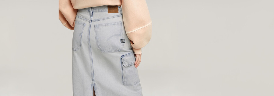 viktoria long cargo skirt