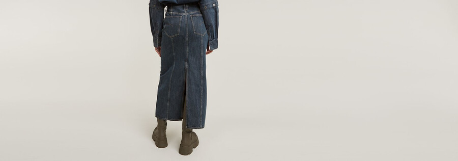 viktoria moto long skirt