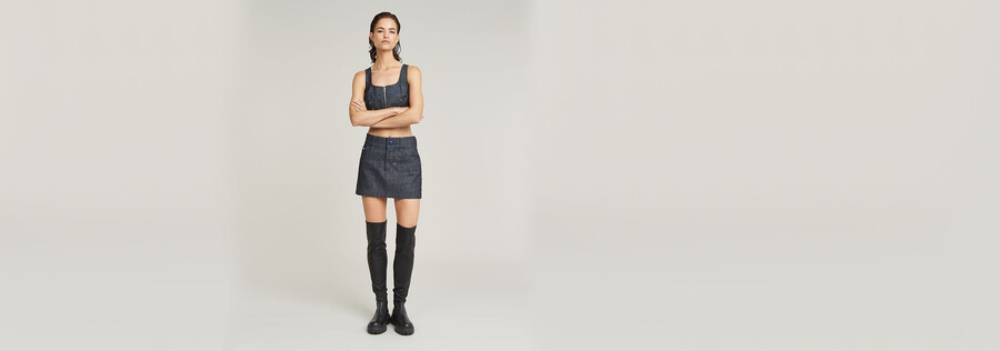 g-star origins bowey selvedge skirt
