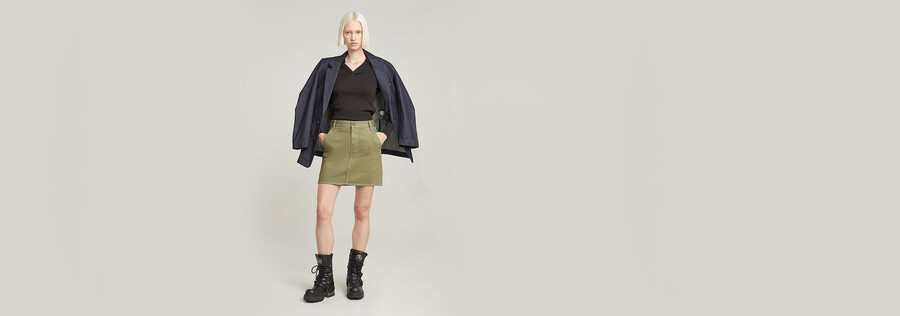 viktoria short chino skirt