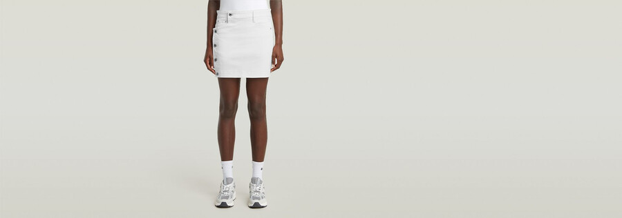 mini button through skirt