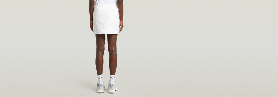 mini button through skirt